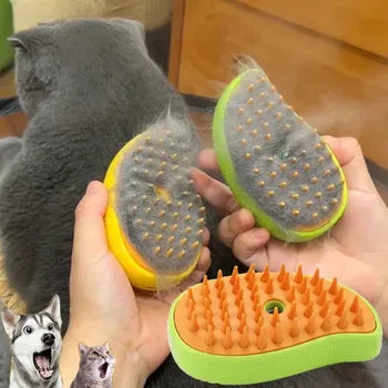 Cat & Dog Steam Brush and  Hair Removal Combs