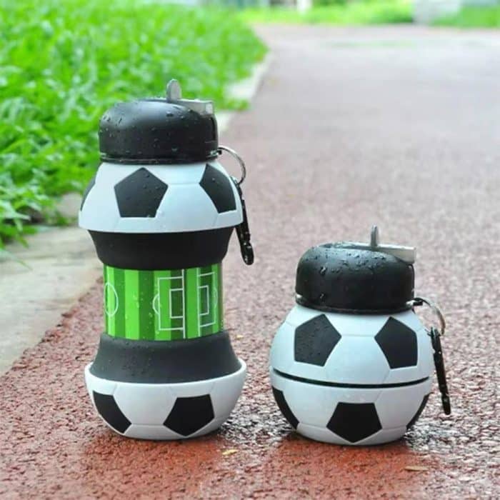 Football Silicon Foldable Water Bottle